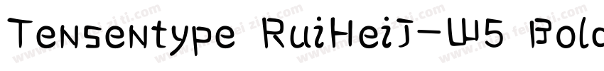 Tensentype RuiHeiJ-W5 Bold字体转换